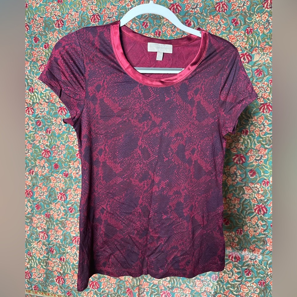 Banana Republic Snakeskin Print Top Shirt Size Small Blouse